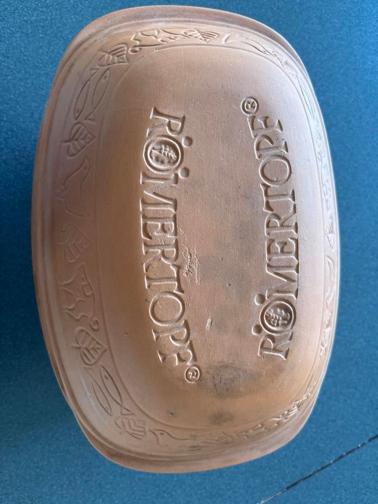 Römertopf Romeinse Braadpan - Aardewerk Ovenschaal, Ophalen of Verzenden, Steen/keramiek, Overige typen, Gebruikt
