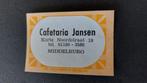 Luciferetiket, Middelburg Cafetaria Jansen, Verzenden, Zo goed als nieuw, Luciferdoosjes of -merken