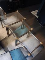 Bijzettafels met glasplaat, Ophalen, Rond, Minder dan 55 cm, 45 tot 60 cm