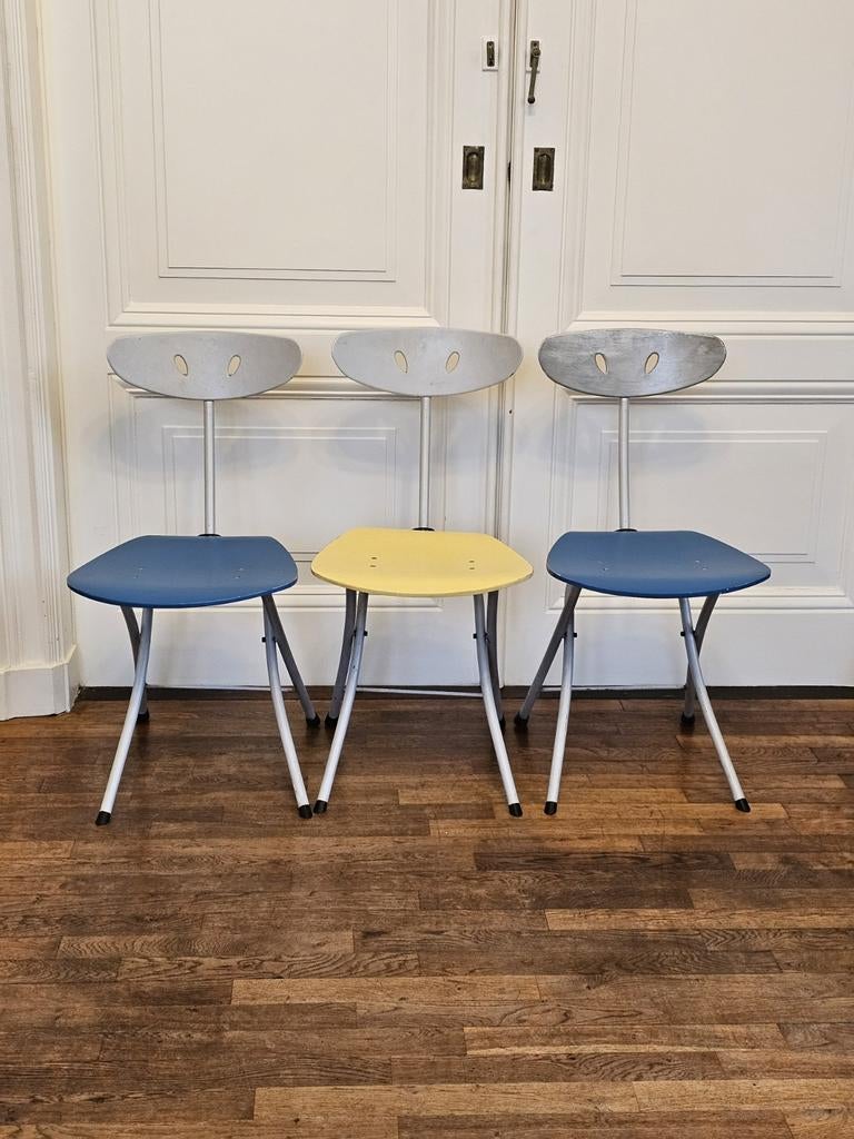 3x vintage Piu klapstoel Chiaramonte Marco Marin Bonaldo, Ophalen