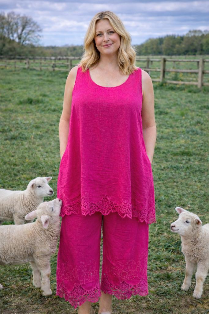 Linnen top maat 2 Moonshine, Ophalen of Verzenden, Nieuw, Overige kleuren, Shirt of Top