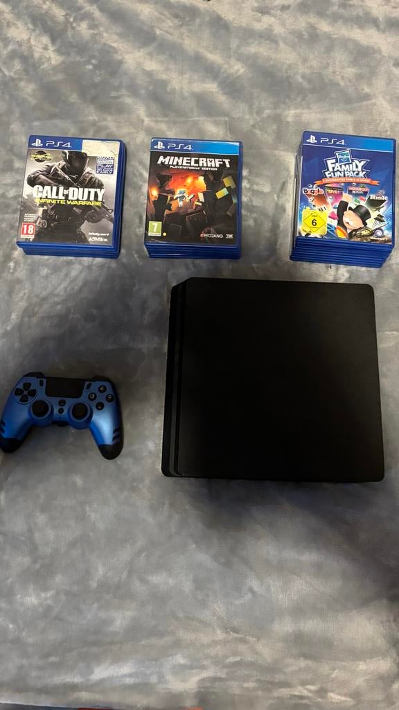 PS4 met 13 spellen en 1 controller, Spelcomputers en Games, Spelcomputers | Sony PlayStation 4, Ophalen of Verzenden, Met 1 controller