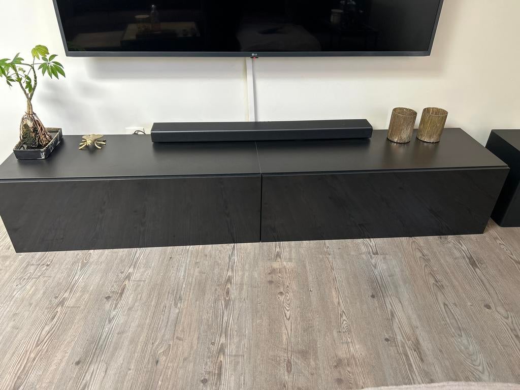 Ikea Besta zwart, Huis en Inrichting, Kasten | Televisiemeubels, Ophalen, Gebruikt, 150 tot 200 cm, Minder dan 100 cm