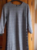 Jurk met zwart/grijze pied de poule ruitje, maat S., Ophalen, Zwart, Knielengte, Maat 36 (S)