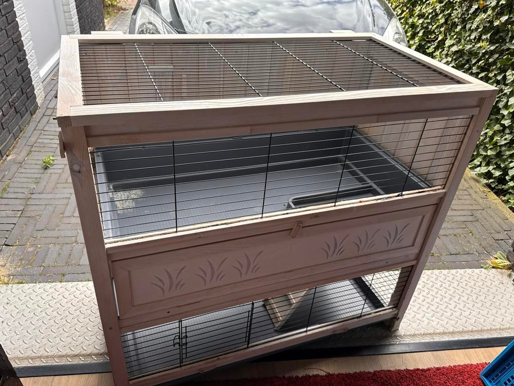 Binnen Konijnenhok, Dieren en Toebehoren, Knaagdieren en Konijnen | Hokken en Kooien, Ophalen, 90 cm of meer, Konijn, Hok