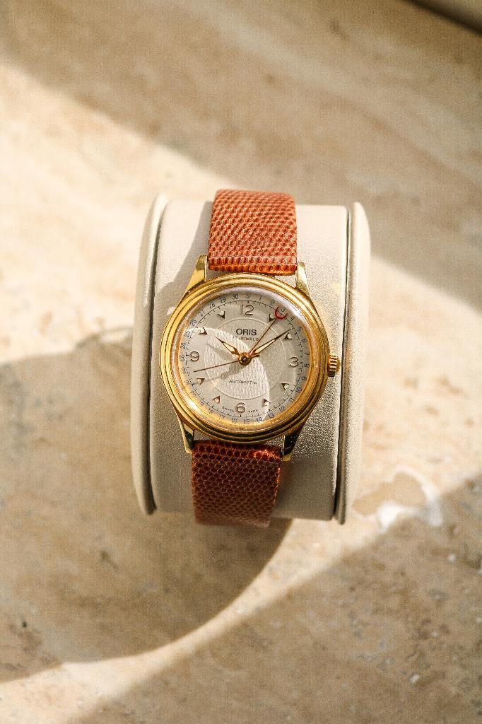 Oris Pointer Date Automatic – Ref. 7403-26 – 17 Jewels, Overige merken, Leer, Staal, Polshorloge