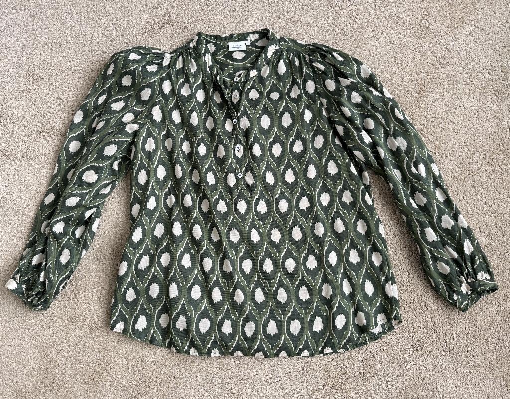 Groene blouse Hartford, maat 4, Kleding | Dames, Blouses en Tunieken, Zo goed als nieuw, Maat 38/40 (M), Groen, Verzenden
