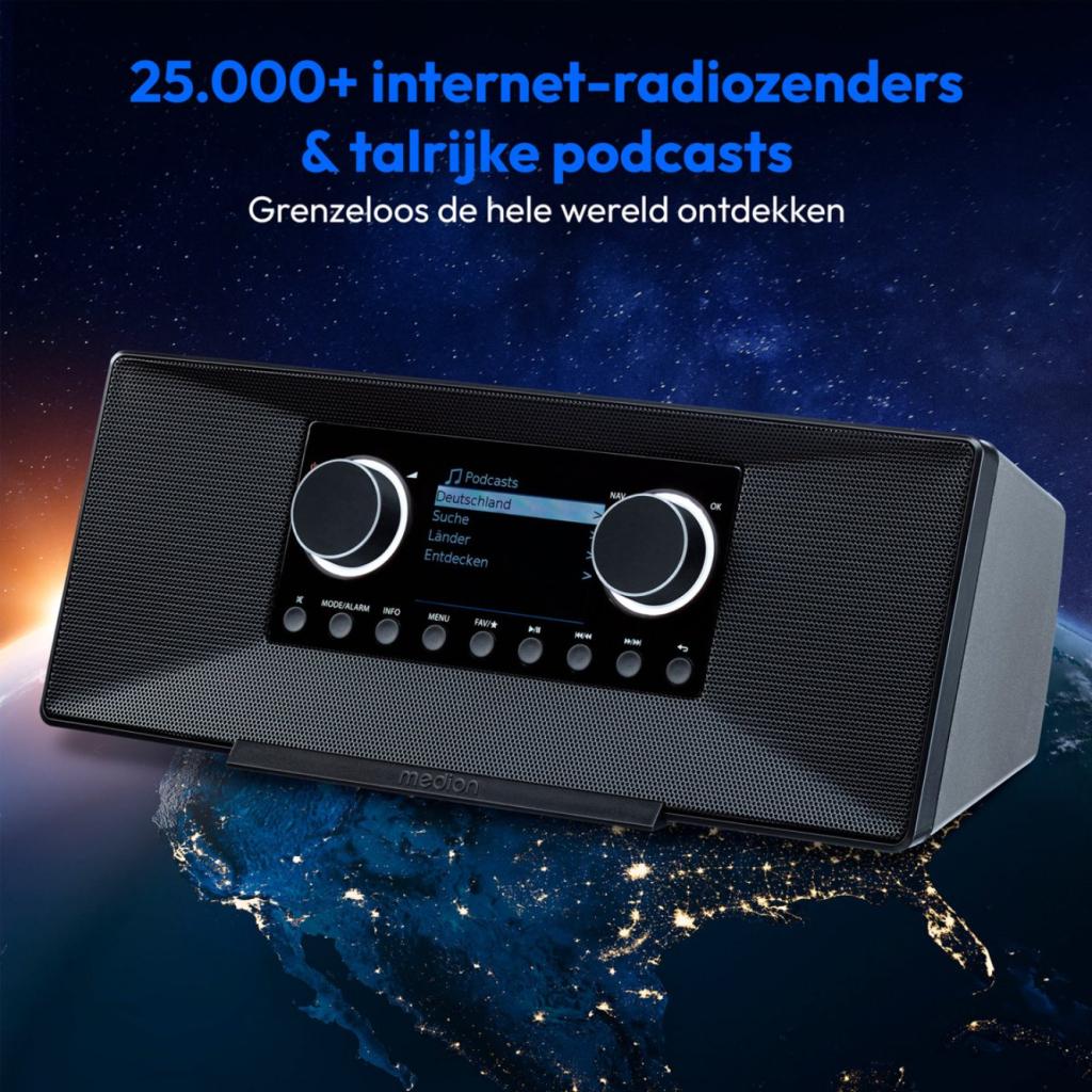 MEDION P85333 internetradio met DAB+ -wifi, FM, Spotify etc., Ruilrijk, Zo goed als nieuw, Info@ruilrijk.nl, Neerstraat 60, 6041 KD Roermond