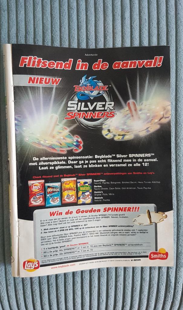 Beyblade Silver Spinners - Gouden Spinner, verzamel item, Verzamelen, Flippo's, Overige typen, Adventure, Cheetos 24 Game, Chester Cheetos