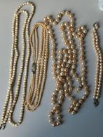 4 PARELKETTINGEN, Ophalen of Verzenden, Wit, Overige materialen