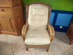 Rieten/rotan fauteuil, Ophalen, Gebruikt, Minder dan 75 cm, Riet of Rotan