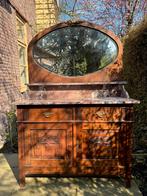 Prachtig Antiek dressoir met marmeren blad, Ophalen, Zo goed als nieuw, 25 tot 50 cm