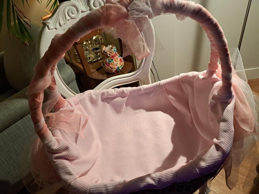 Kraam cadeaumand rose, Ophalen of Verzenden, Wieg