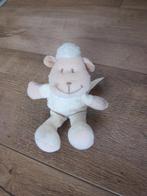 Tiamo Collection roomwit-bruin glad pluche schaap knuffel, Overige karakters, Overige typen, Wasbaar, Ophalen of Verzenden