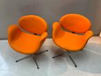 Artifort Tulip dining chairs - Pierre Paulin - Oranje wol, Ophalen, Twee, Overige kleuren, Zo goed als nieuw