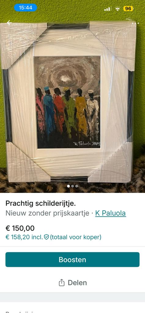 Schilderijtje van K Paluola, Ophalen of Verzenden
