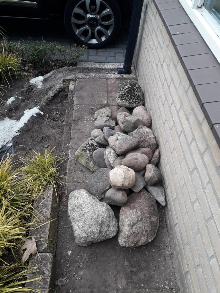 Zwerfkeien gratis, Tuin en Terras, Ophalen, Gebruikt