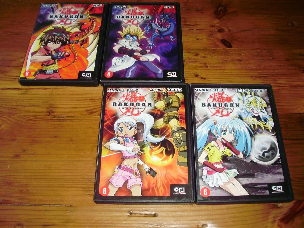 Bakugan seizoen 1 deel 1 en 2 / seizoen 2 deel 2 en 3 MANGA, Cd's en Dvd's, Vanaf 12 jaar, Ophalen of Verzenden, Gebruikt, Anime (Japans)