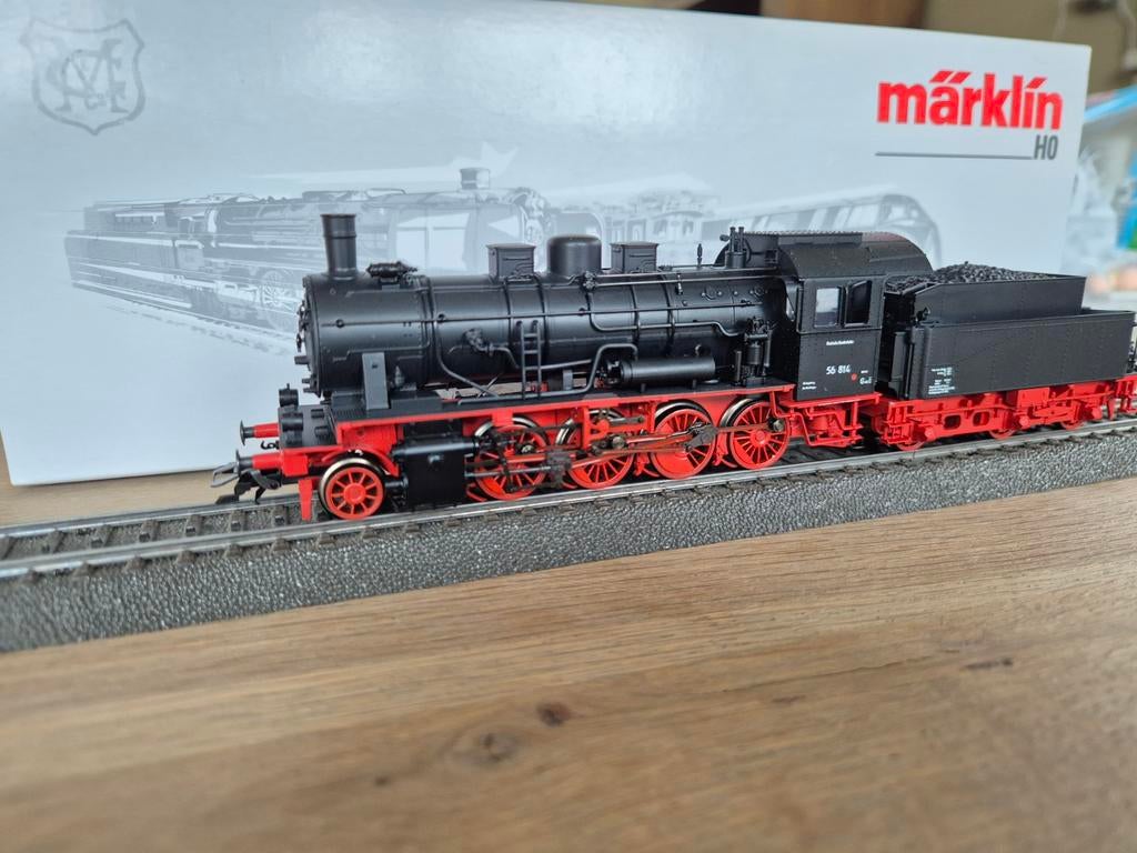 Märklin 37518 - BR56.2-8 - DB, Wisselstroom, Locomotief, Ophalen of Verzenden, Zo goed als nieuw