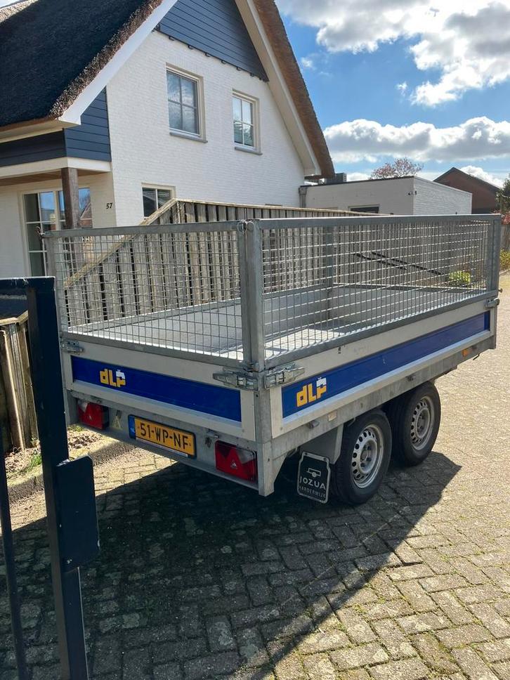 Saris elektrische kipper merk  met loofrekken, Auto diversen, Aanhangers en Bagagewagens, Zo goed als nieuw, Ophalen of Verzenden
