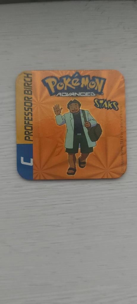 pokemon magneet panini staks holo Professor Birch, Ophalen of Verzenden, Nieuw, Overige typen
