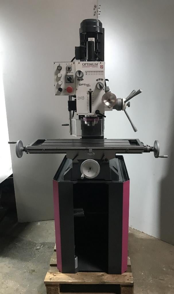 Boor-freesmachine, Optimum, MB4, 400 volt, incl toebehoren, Ophalen, Zo goed als nieuw, Bovenfrees, Optimum