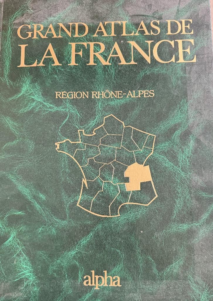 Grand Atlas de La France Region Rhone-Alpes, Frankrijk, Ophalen of Verzenden, 1800 tot 2000, Landkaart