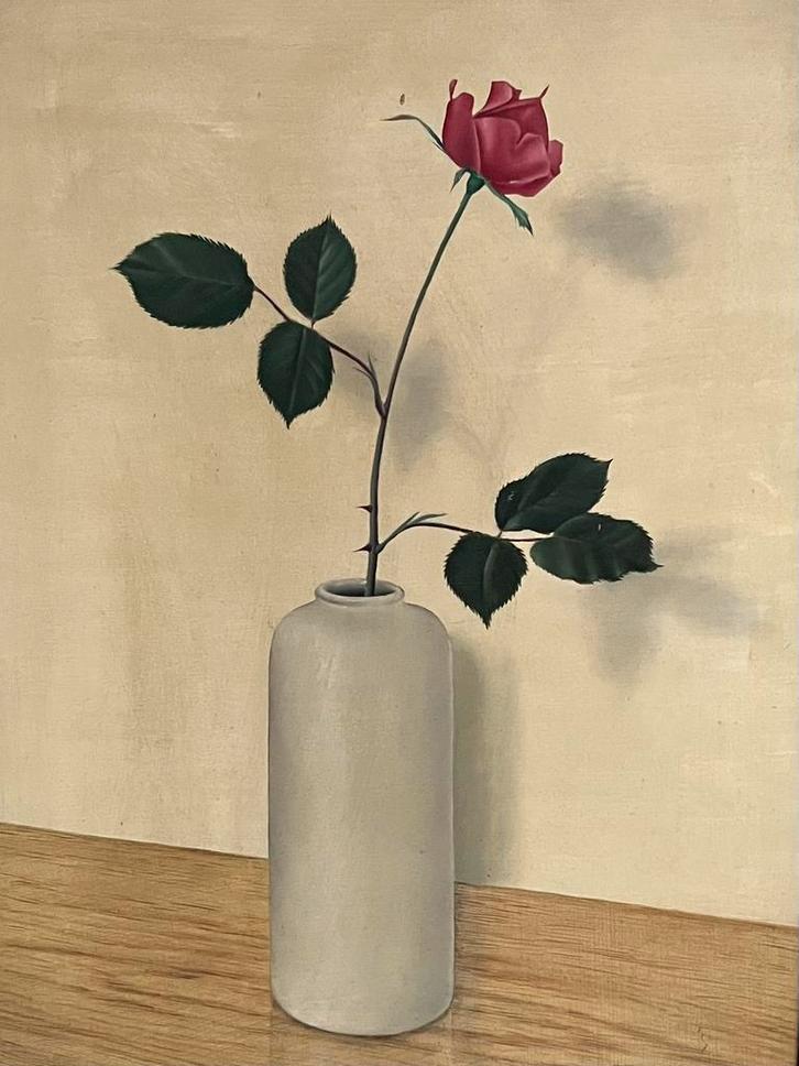 Bloemstilleven – Wim van der Weerd (1944) – olie, gesigneerd, Antiek en Kunst, Kunst | Schilderijen | Klassiek, Ophalen of Verzenden