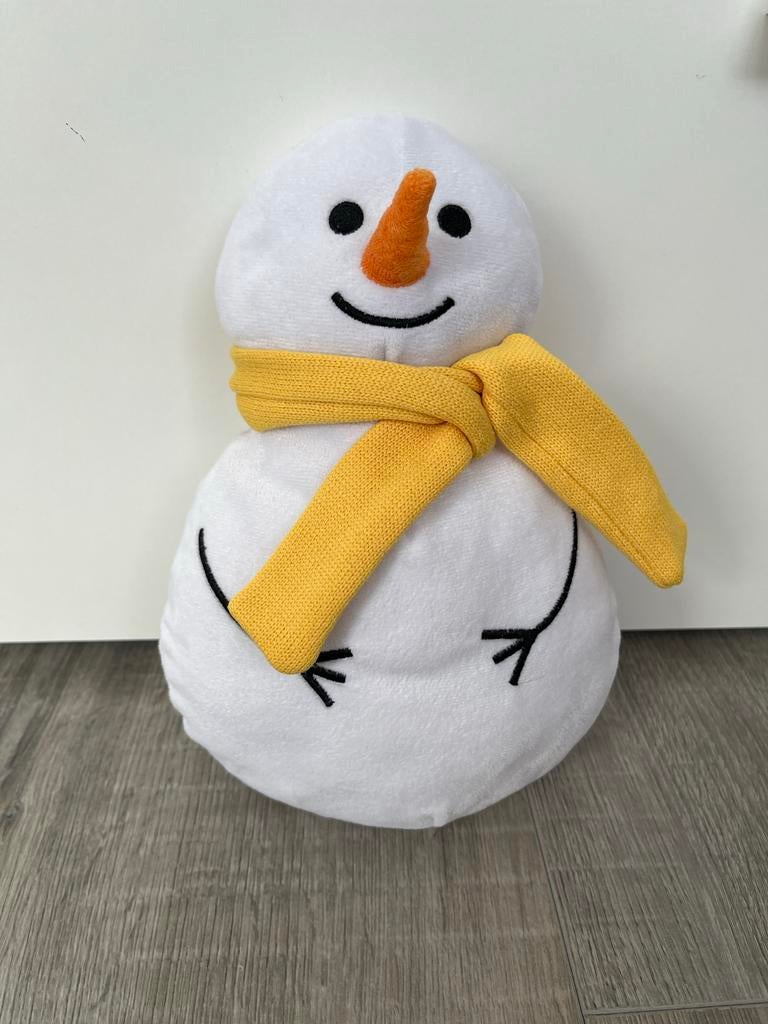 Knuffel sneeuwpop met gele sjaal, Kinderen en Baby's, Ophalen of Verzenden, Zo goed als nieuw, Overige typen