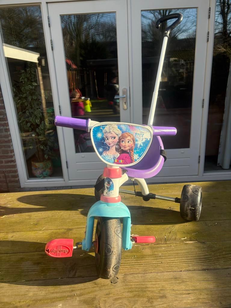 Frozen driewieler met duwstang, Ophalen, Gebruikt, Duwstang
