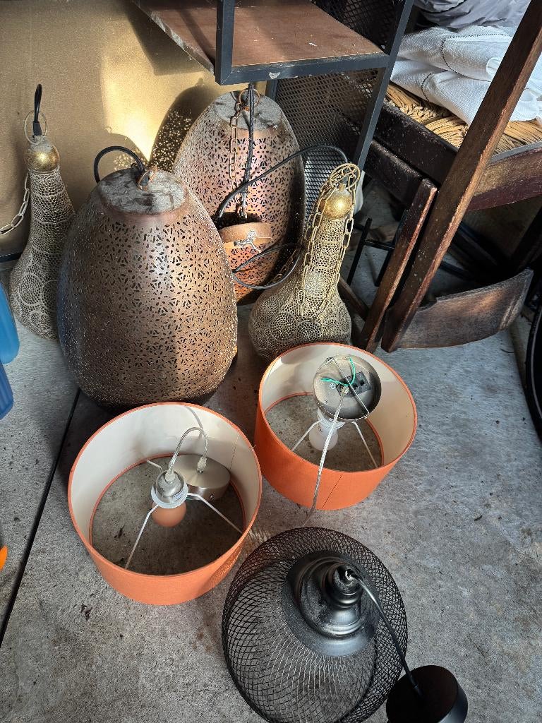 Plafondlamp, Ophalen, Zo goed als nieuw, Stof