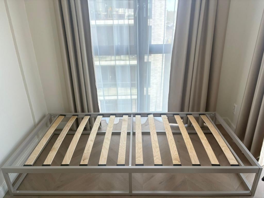 NOUS Living metalen bed Dean (90x200 cm), Ophalen, Modern minimalistisch, 90 cm, Eenpersoons