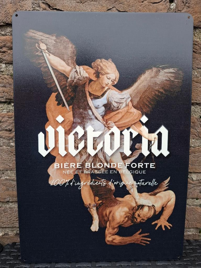 Reclamebord Victoria bier, Verzamelen, Biermerken, Ophalen of Verzenden, Reclamebord, Plaat of Schild, Overige merken