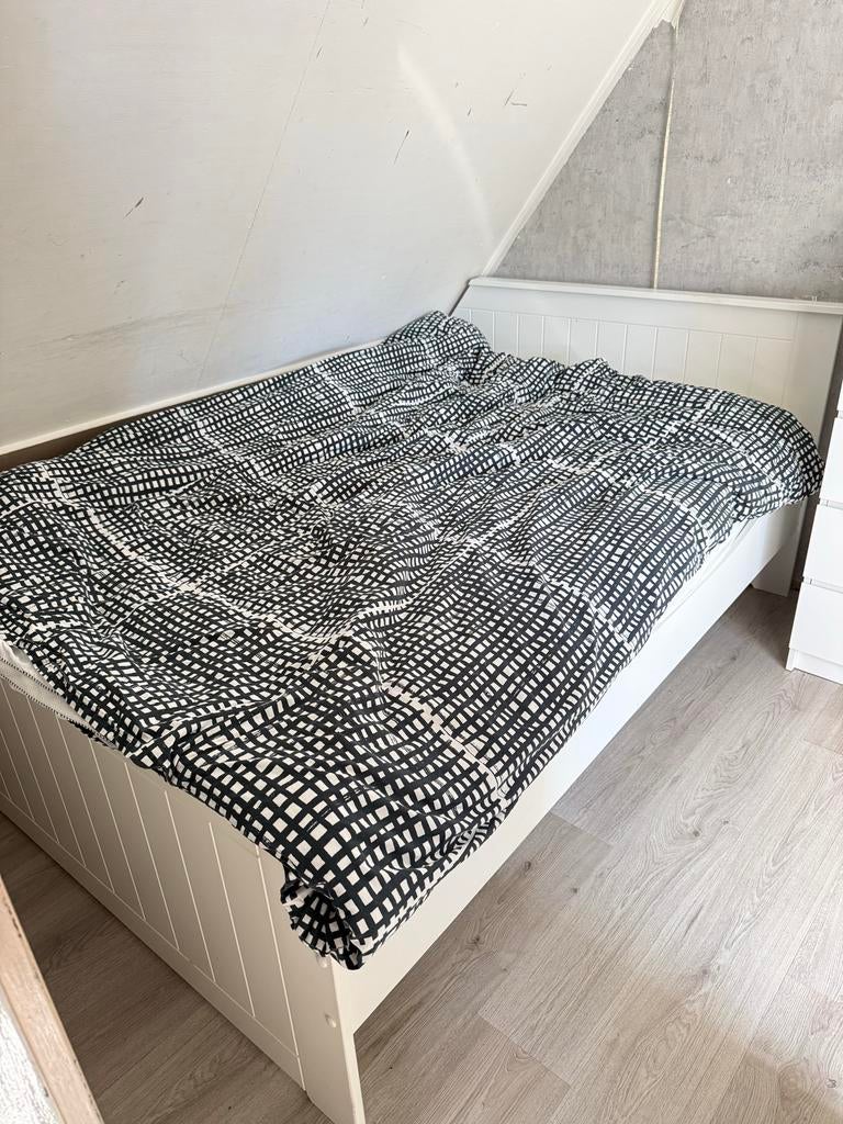 Wit bed, Ophalen, Gebruikt, Eenpersoons, Wit