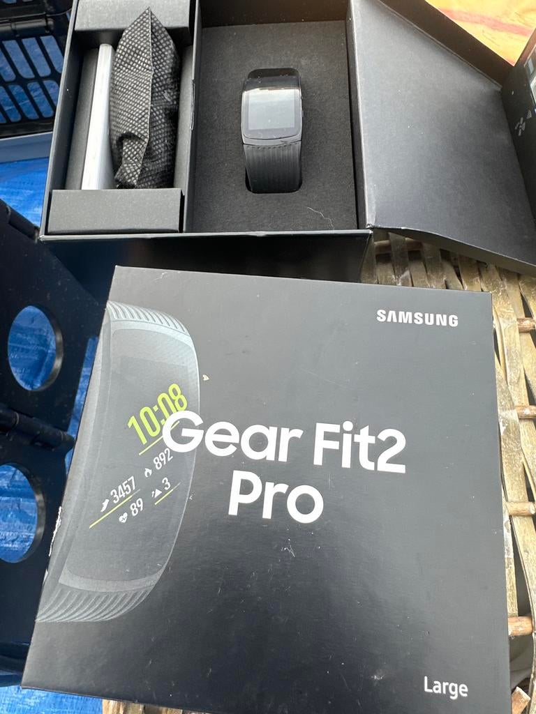 Samsung Gear Fit2 Pro Smartwatch - Zwart, Maat L, Afstand, Zwart, Ophalen of Verzenden, Zo goed als nieuw