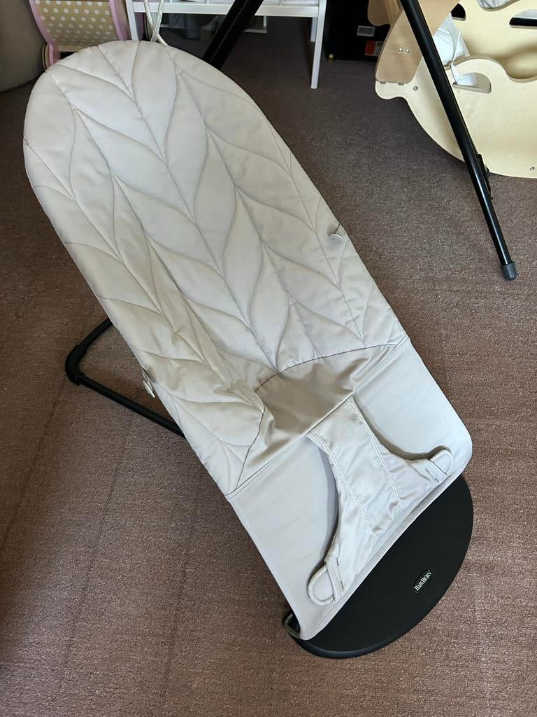 BabyBjorn Bliss Wipstoel - Geweven Kroonblad - Zandgrijs, Kinderen en Baby's, Wipstoeltjes, Wipstoel, Ophalen, Overige merken