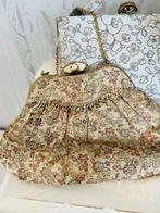 Antiek jacquard engels handtasje 1900 art deco, Ophalen, Dames