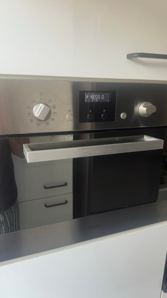 Whirlpool AMW 799/IX Inbouw Combi Magnetron - RVS, Witgoed en Apparatuur, Magnetrons, Gebruikt, Inbouw, Combimagnetron, 45 tot 60 cm