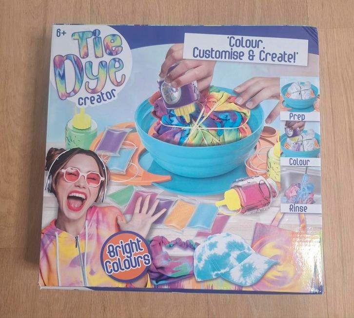 TIE DYE Creator Textielverf Set - Maak je eigen designs, Hobby en Vrije tijd, Knutselen, Nieuw, Materiaal, Ophalen of Verzenden