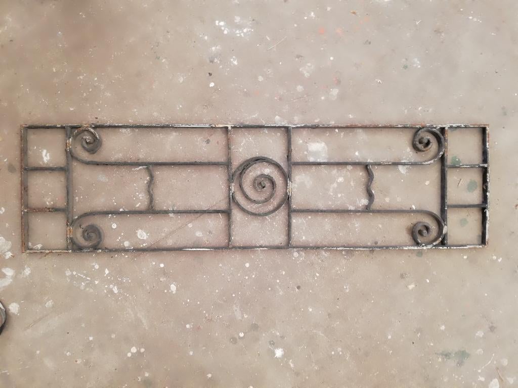 92,5x25x1cm antiek ijzeren deurrooster, Antiek en Kunst, Curiosa en Brocante, Ophalen