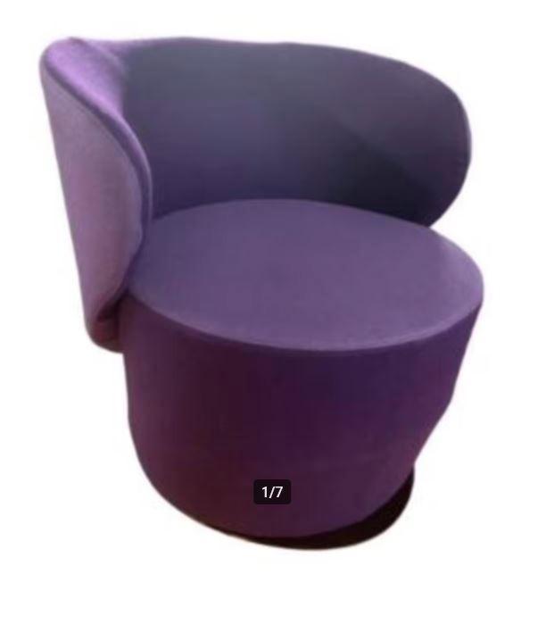Fauteuil Design Paars Nieuw, Huis en Inrichting, Fauteuils, Zo goed als nieuw, Metaal, 50 tot 75 cm, 75 tot 100 cm, Ophalen of Verzenden