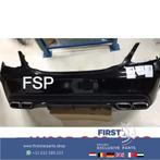 W205 C63 AMG Achterbumper Mercedes C Klasse zwart wit grijs, Gebruikt, -, Ophalen of Verzenden, Achter