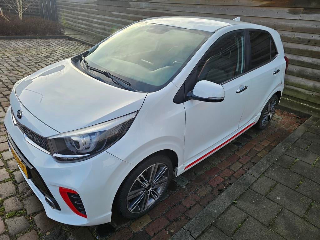 Kia Picanto 1.0 T-gdi 99 PK 5D 2018 Wit, Auto's, Voorwielaandrijving, 31 €/maand, 920 kg, USB