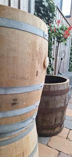 Driekwart eikenhouten bloembakken plantenbakken olijfboombak, Tuin en Terras, Bloembakken en Plantenbakken, Ophalen, Rond, Hout