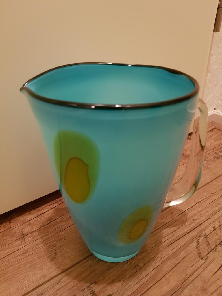 Murano vaas blauw / design kan, Ophalen of Verzenden