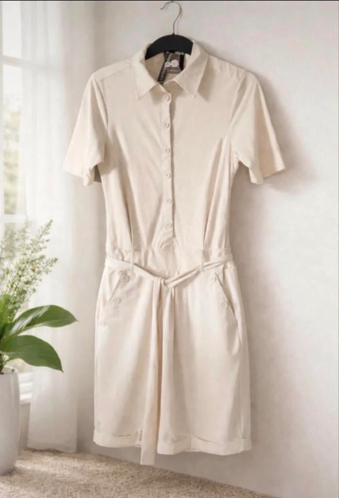 Mi Piace travelstof jumpsuit korte model, Kit maat: XS tm M, Kleding | Dames, Jumpsuits, Ophalen of Verzenden, Nieuw, Maat 38/40 (M)