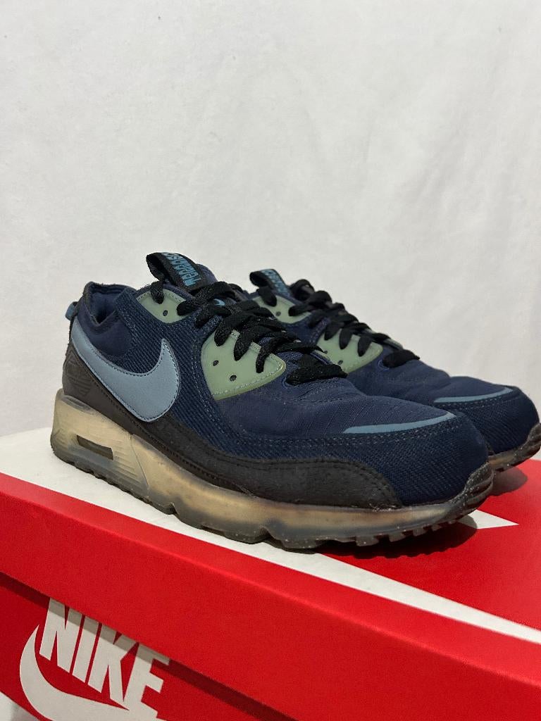 ALS NIEUW! Maat 44,5 - Nike Air Max 90 Terrascape Navy Aqua, Nike, Nike, Nike, Nike