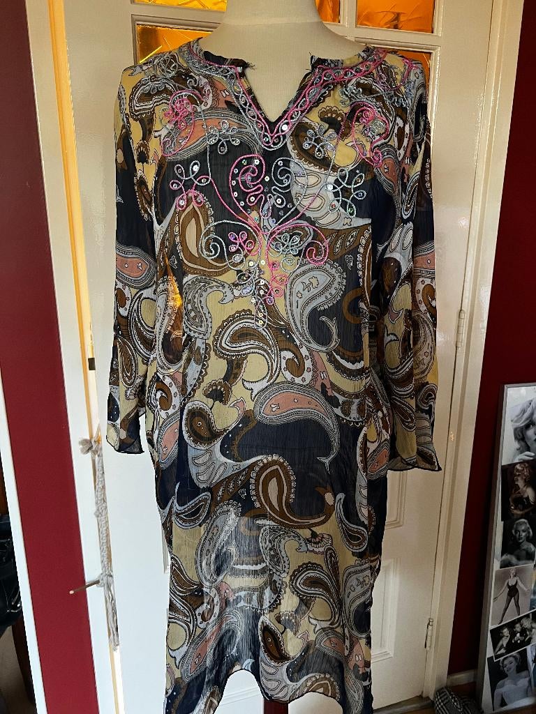 blouse/ tuniek, Ophalen, Zo goed als nieuw, Maat 38/40 (M), Bruin