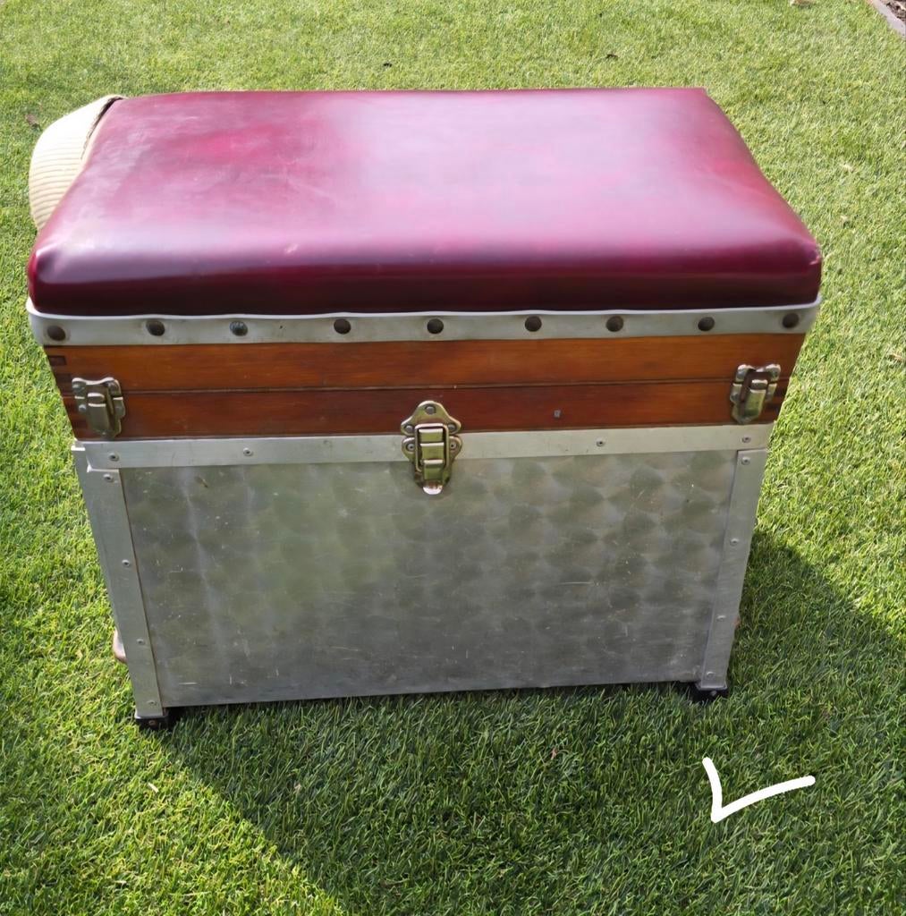 Robuuste Vintage Viskist / Viskoffer, Watersport en Boten, Hengelsport | Algemeen, Ophalen, Gebruikt, Koffer of Tas