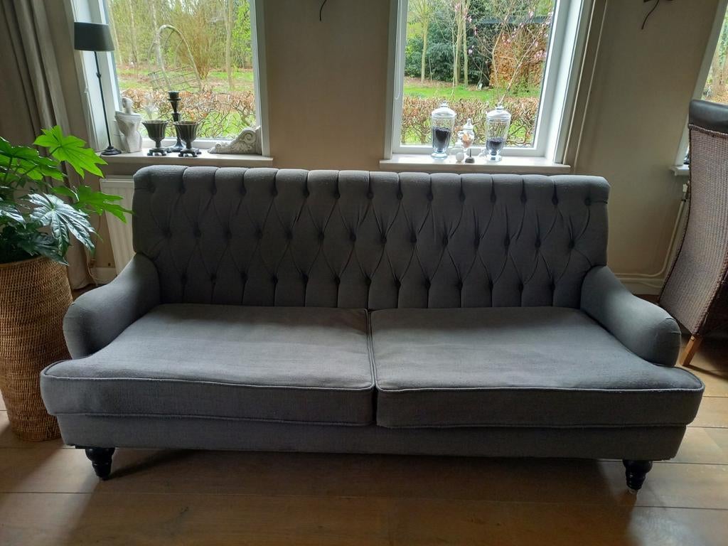 Klassiek landelijk bankstel (3-zits bank + 2 fauteuils), Huis en Inrichting, Banken | Bankstellen, Gebruikt, 150 tot 200 cm, Driepersoons